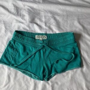 aerie Teal Athletic Terry Lounge Shorts - Women